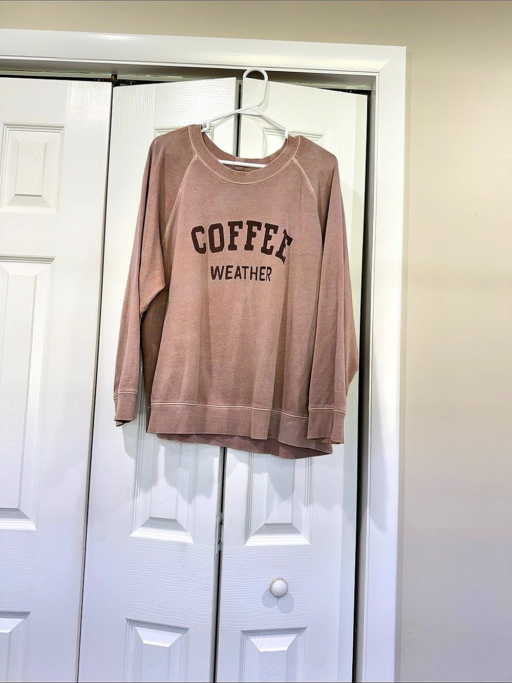 Coffee Weather Sweatshirt in Brown Like New